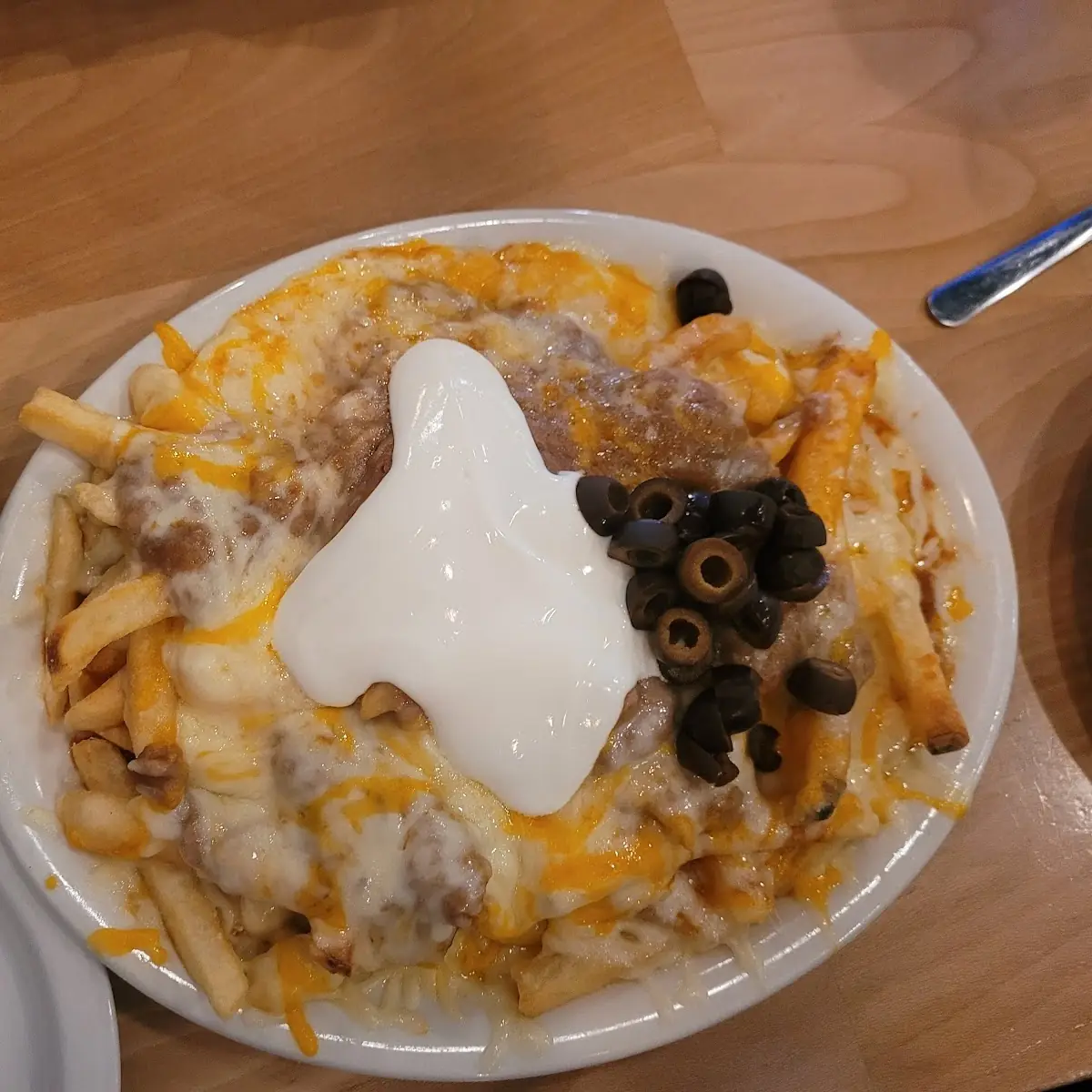 Nachos Sub Fries with Refried Beans