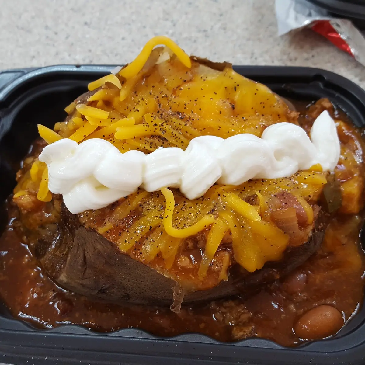 Chili & Cheese Baked Potato