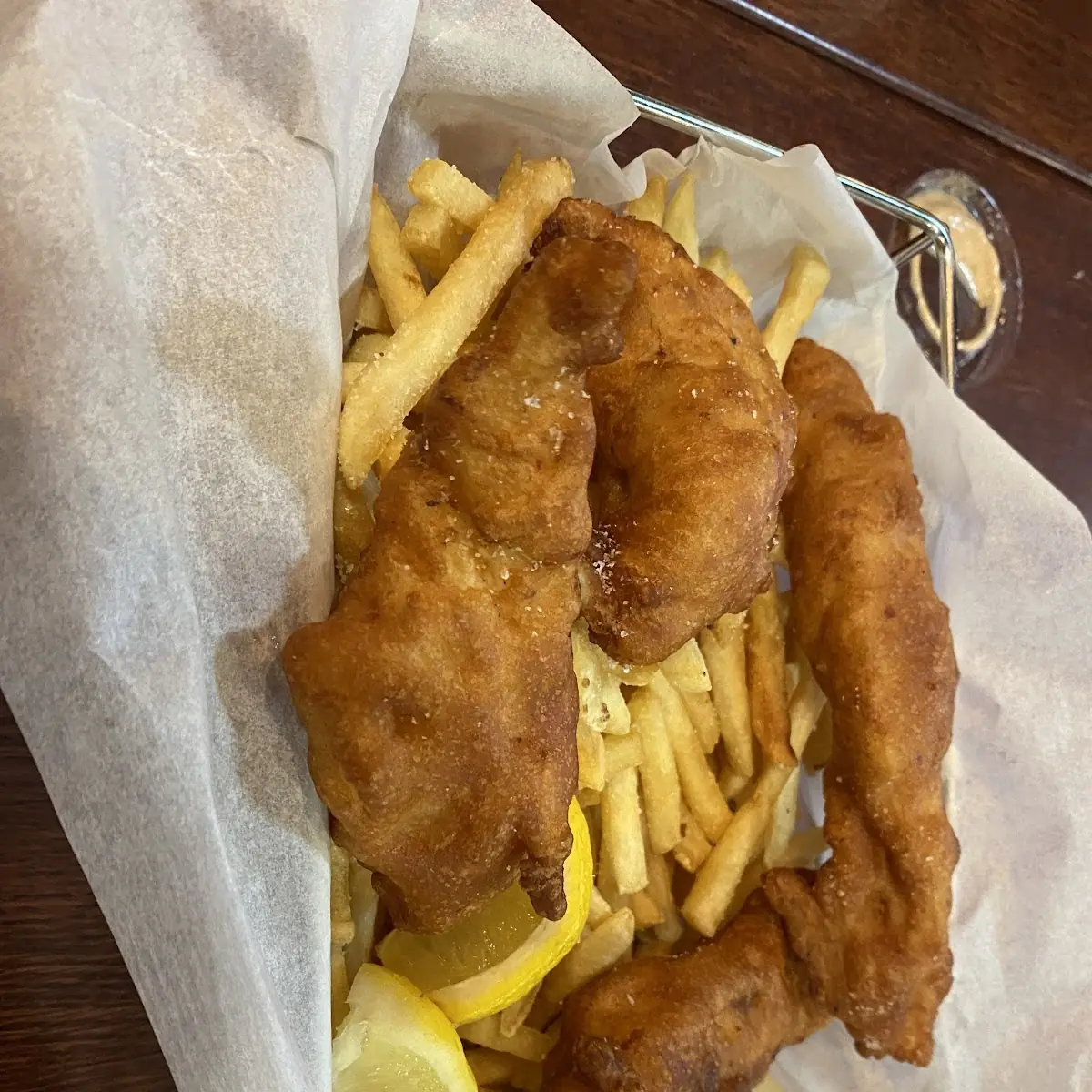 Walleye Fish and Chips Basket