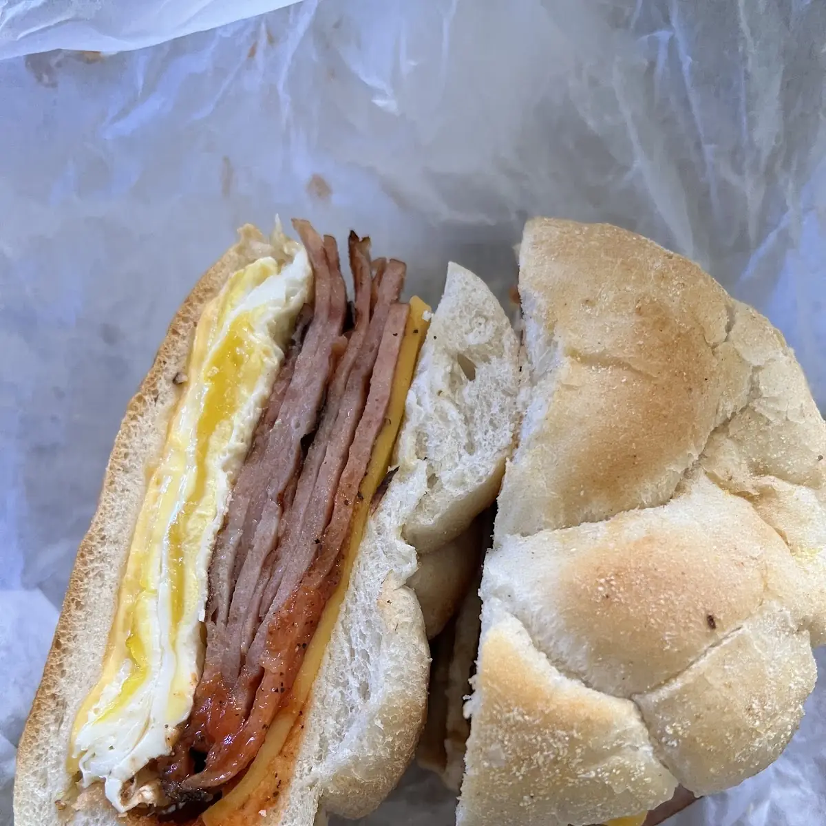 Taylor Ham Egg and Cheese Sandwich