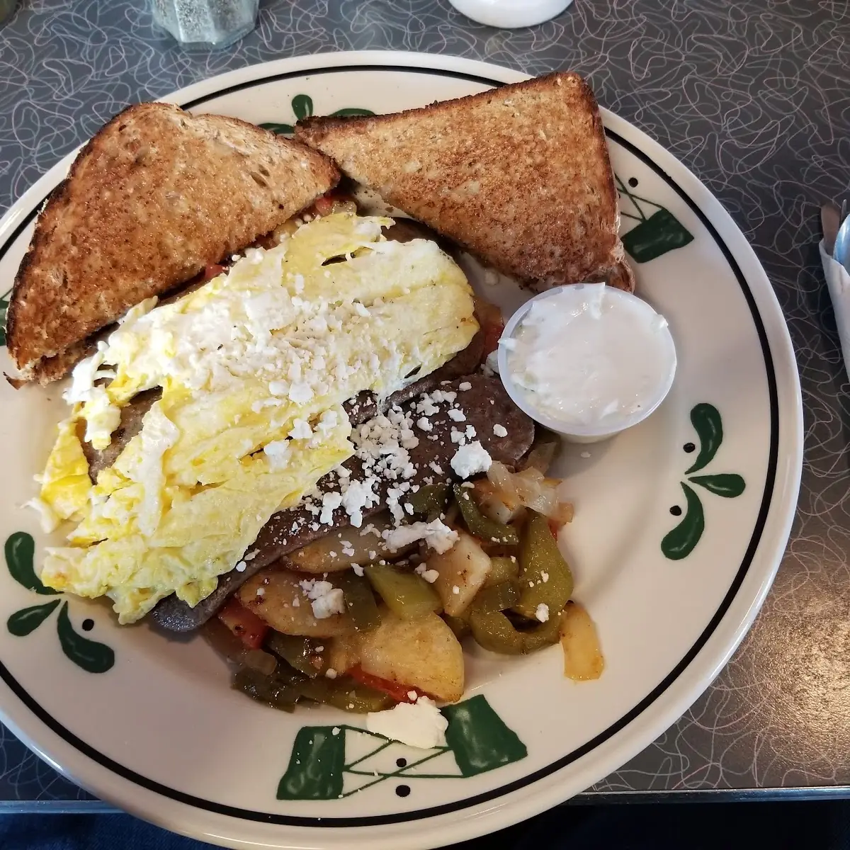 Mushroom Omelet Home Fries
