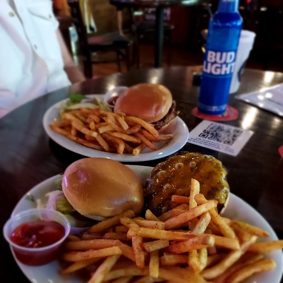 Cheeseburger with Beer Battered Fries