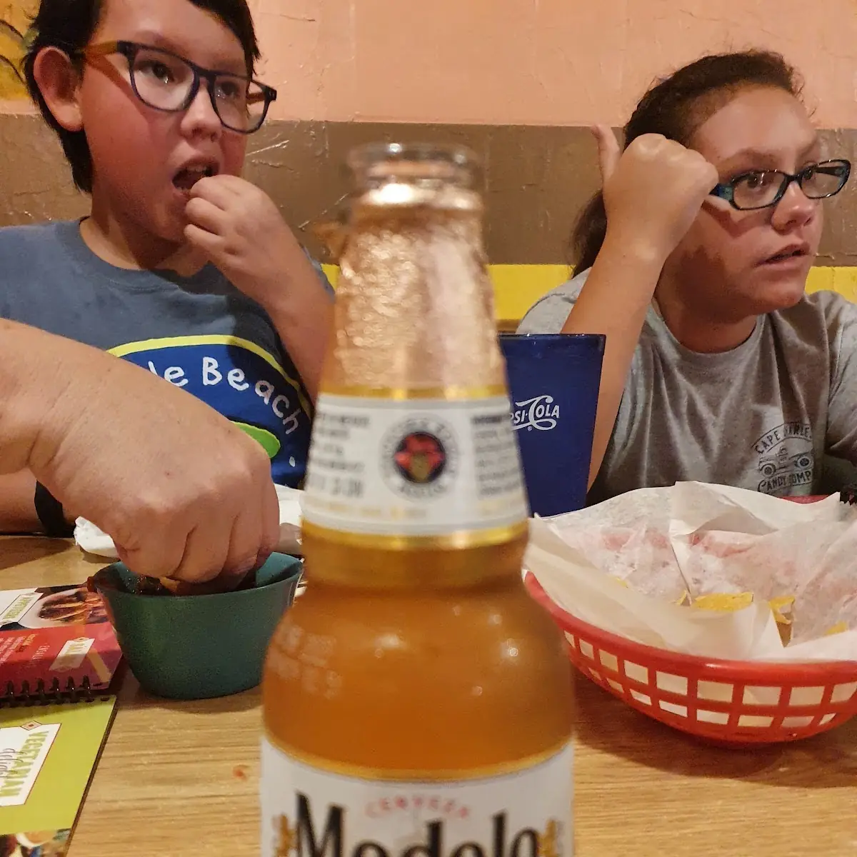 Modelo Beer with Lime Wedge