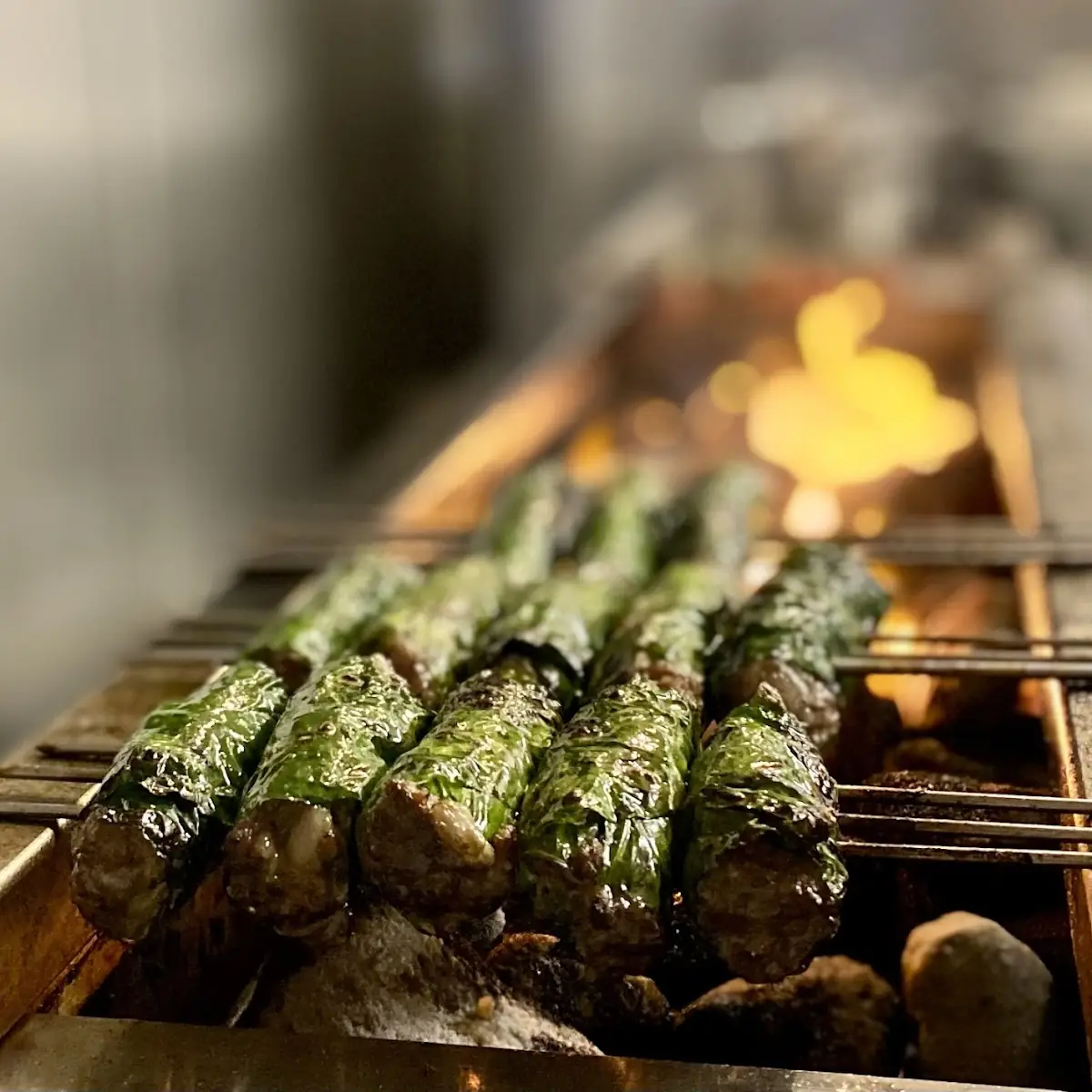 Grilled Wagyu Beef in Chard Leaves