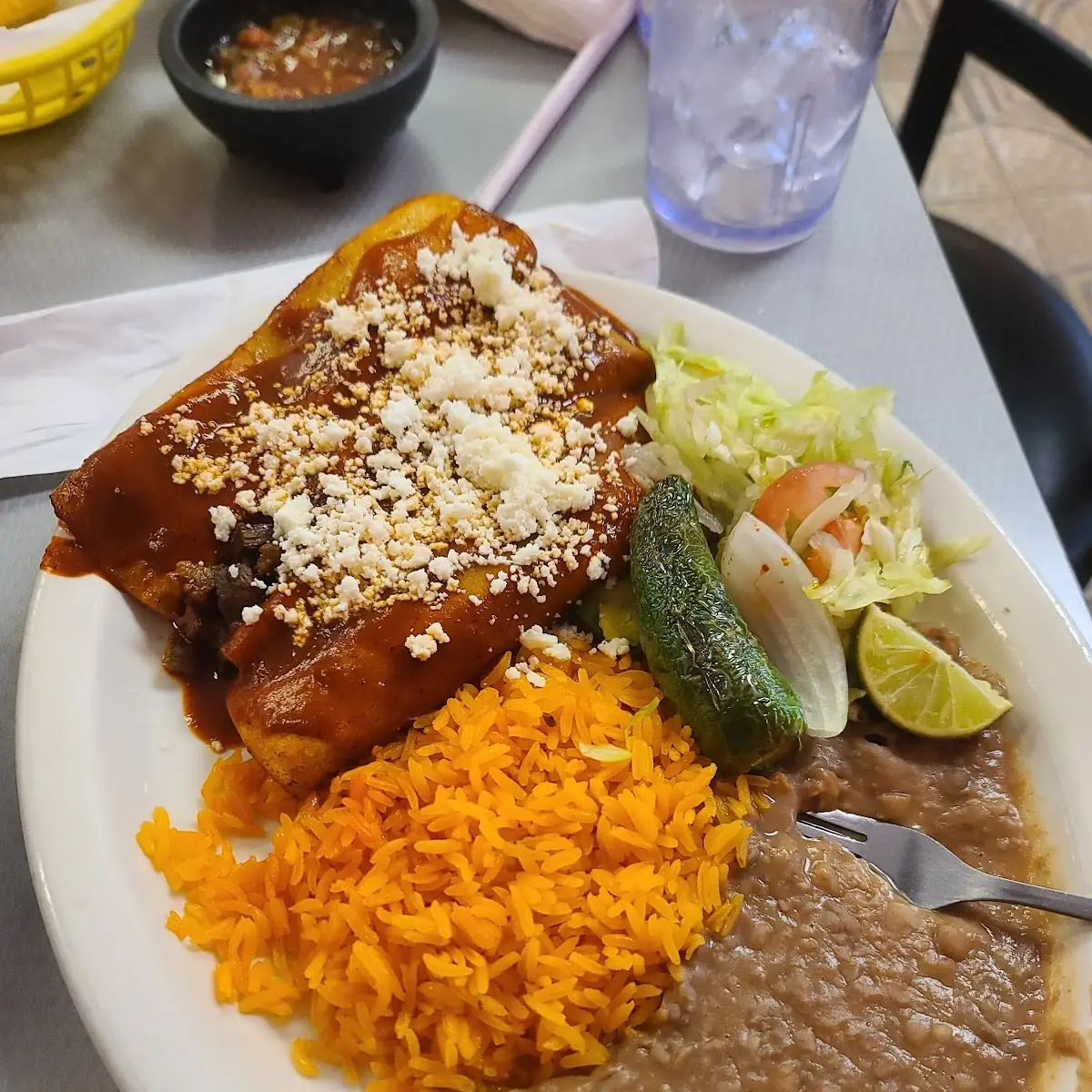 Kids Cheese Enchilada Plate