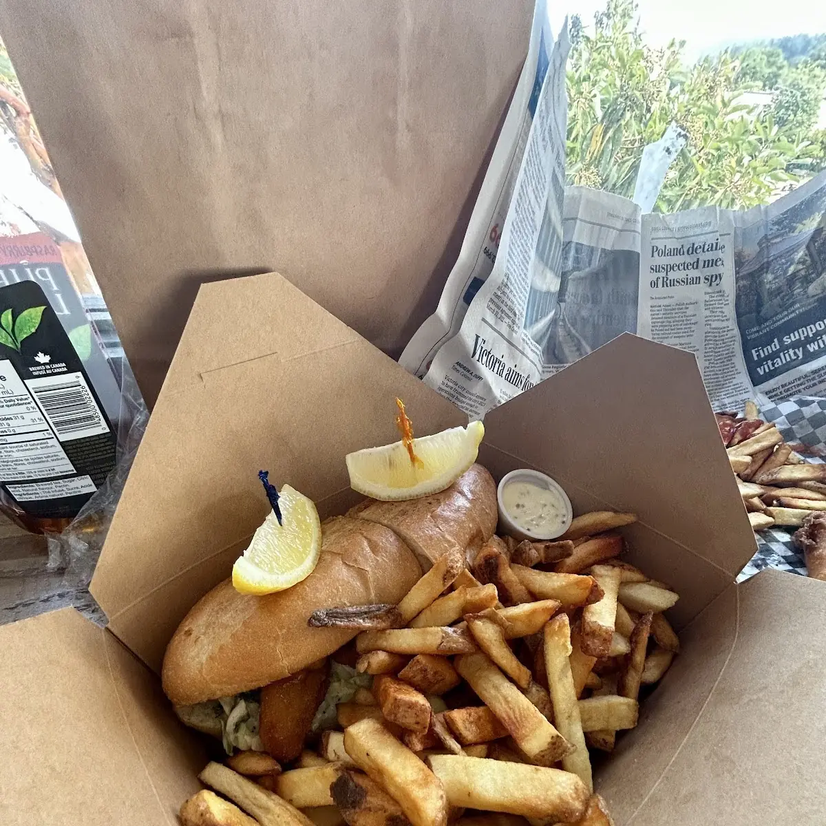 Crispy Oyster PO Boy, Fishery & Chips