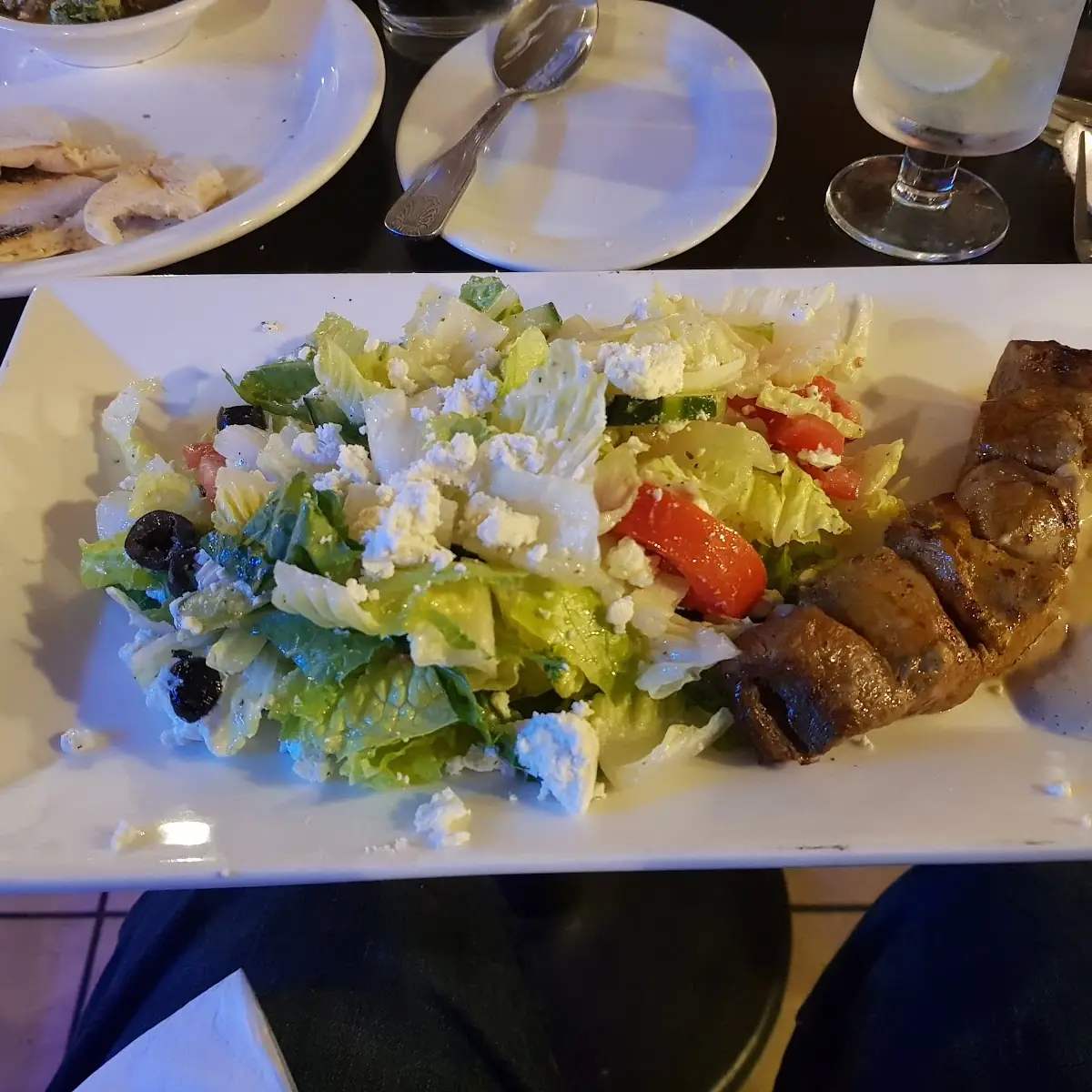 Greek Salad with Lamb Kebab Superb