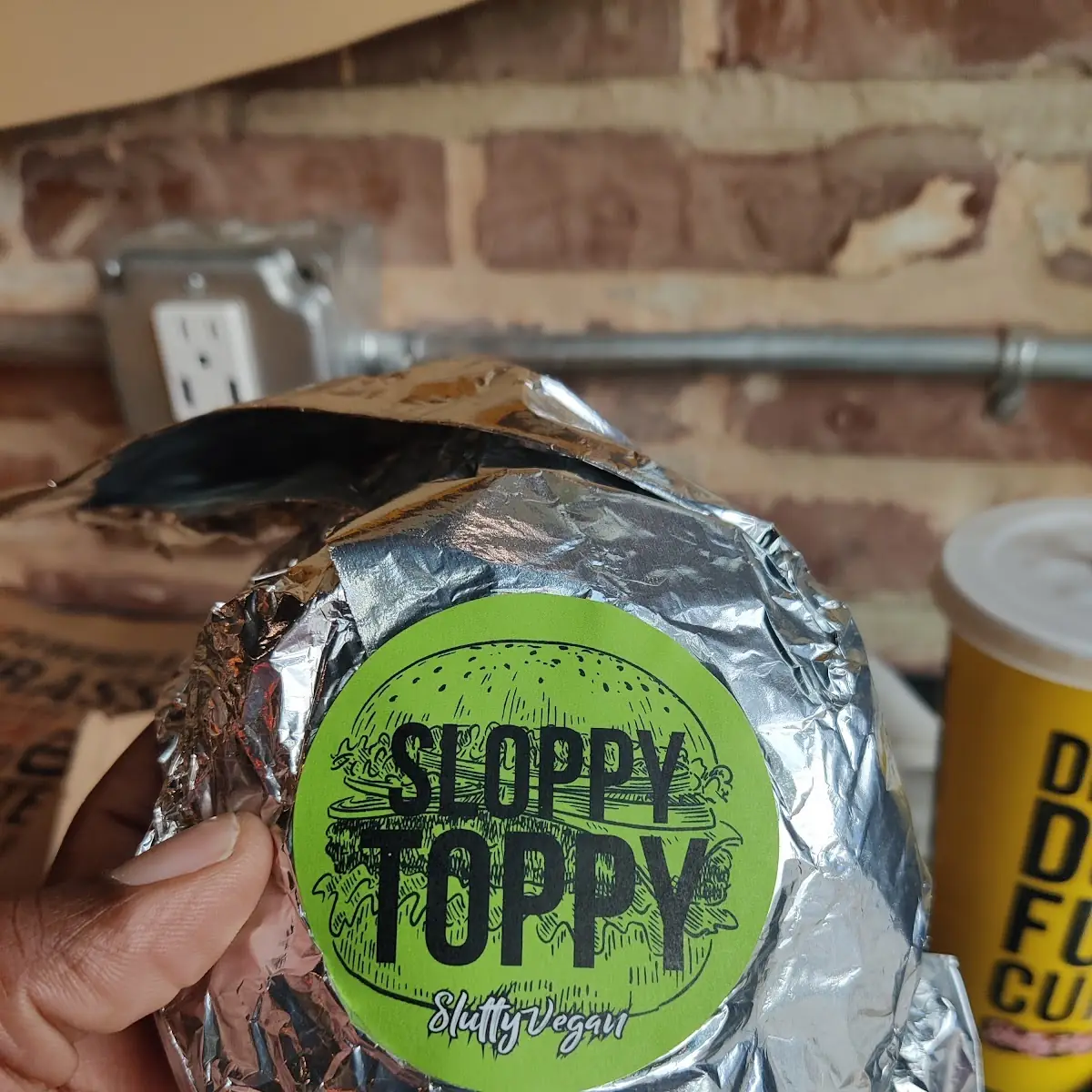 Sloppy Toppy Vegan Burger