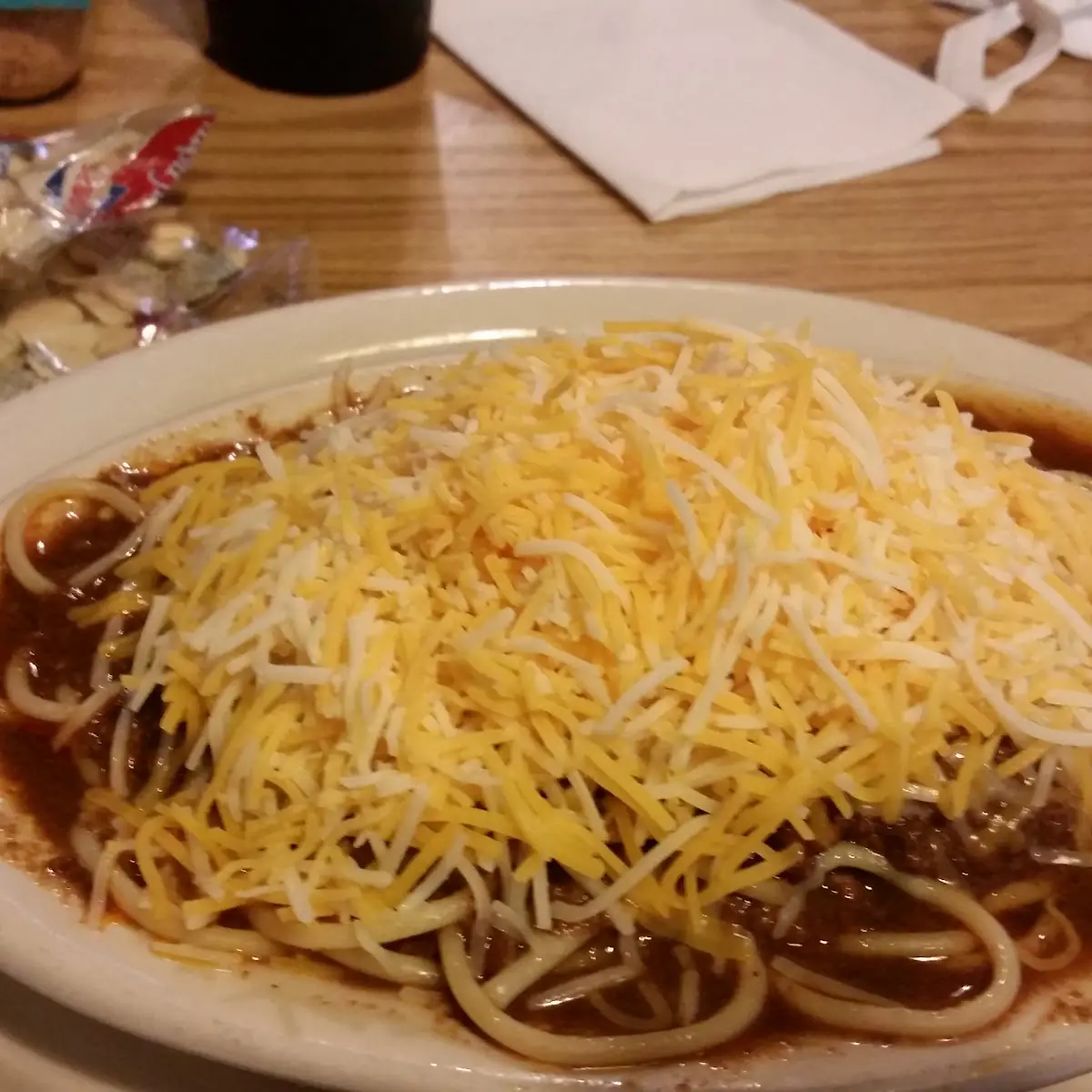 3 Way Spaghetti Chili Cheese