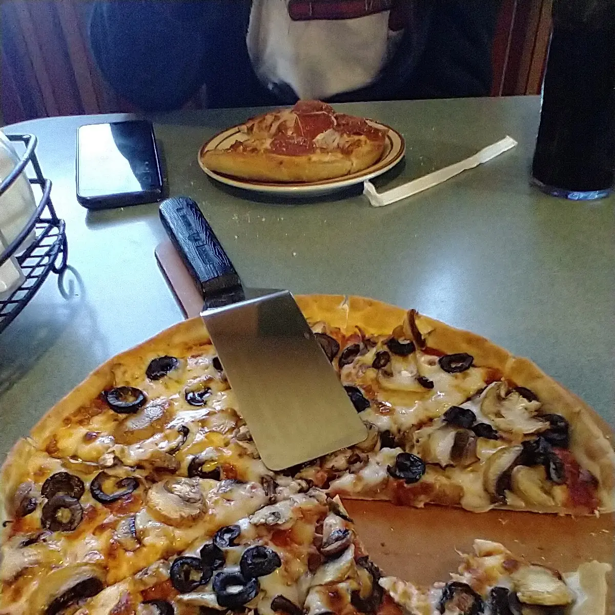 Mushroom and Olive Pizza