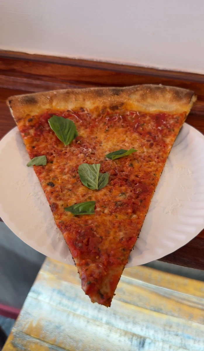 Cheese Pizza Slice on Plate