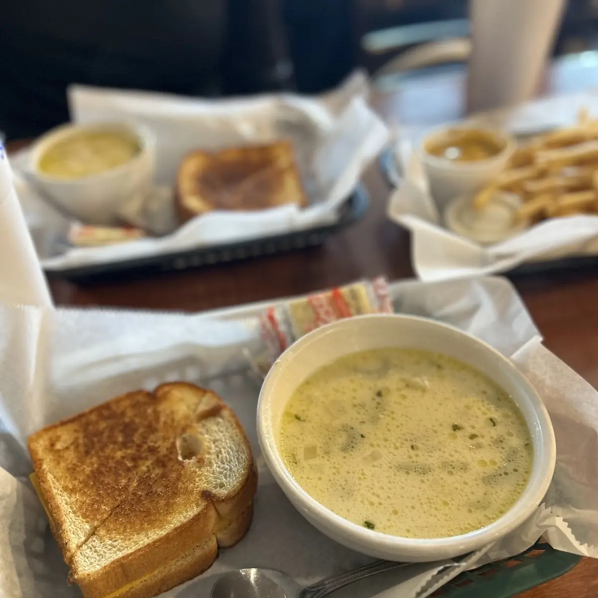 Grilled Cheese and Potato Soup