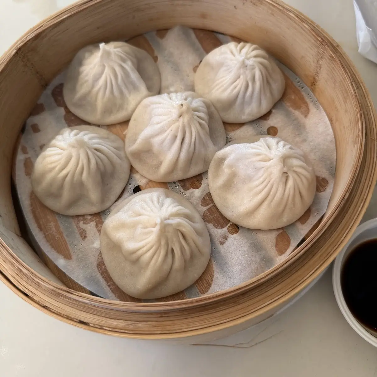 Steamed Soup Dumplings Bamboo Basket