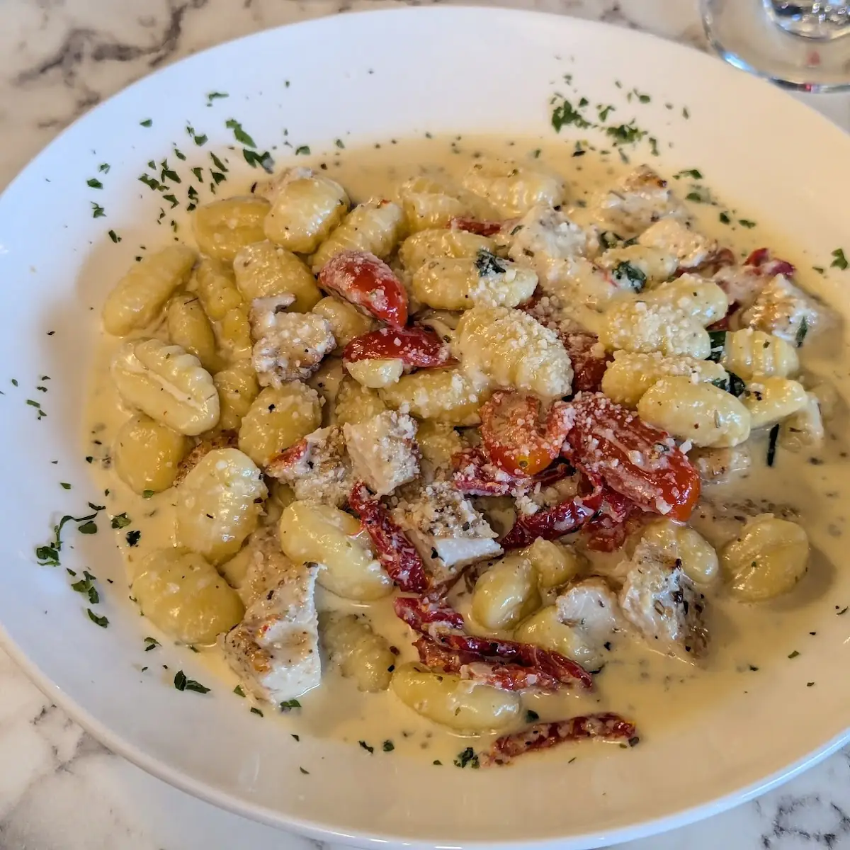 Gnocchi Gorgonzola with Shrimp