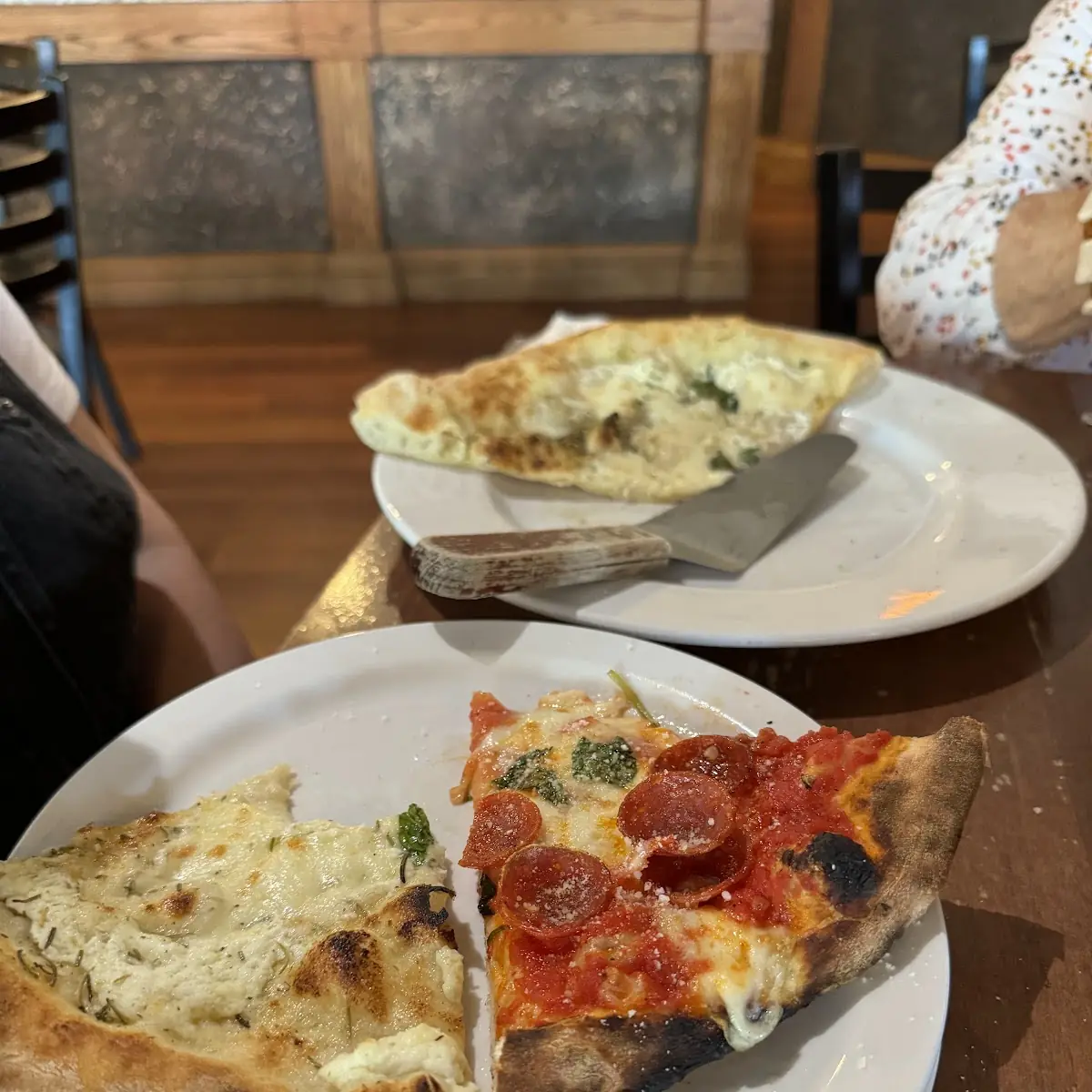 Pepperoni Pizza and White Pizza