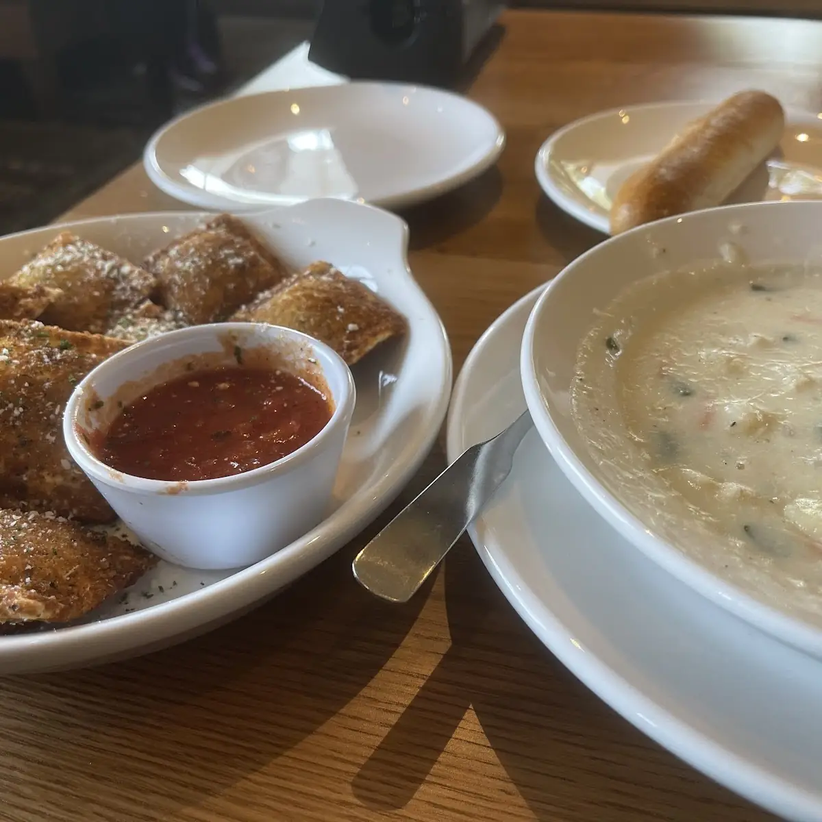 Fried Ravioli & Soup