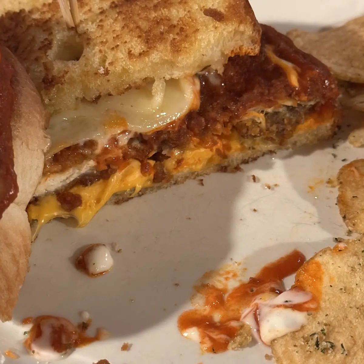 Buffalo Chicken Grilled Cheese