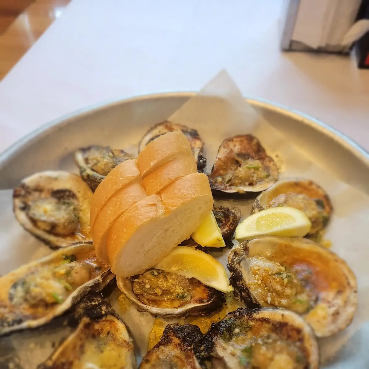 Charbroiled Oysters on the Half Shell