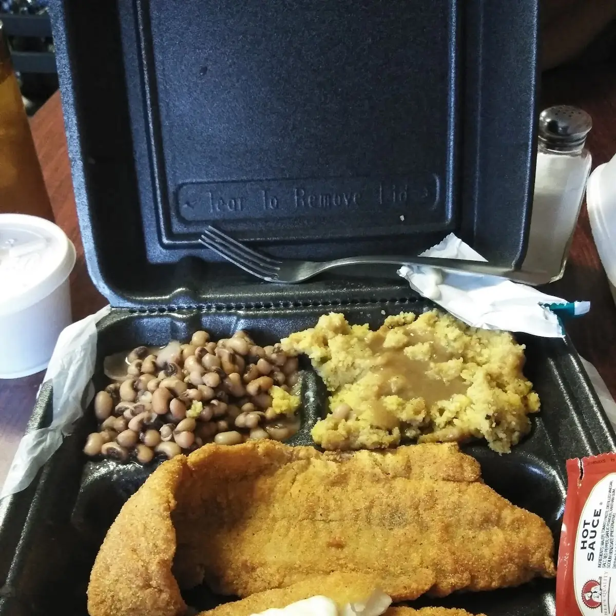 Jack Plate with Dressing and Gravy and Black Eyed Peas