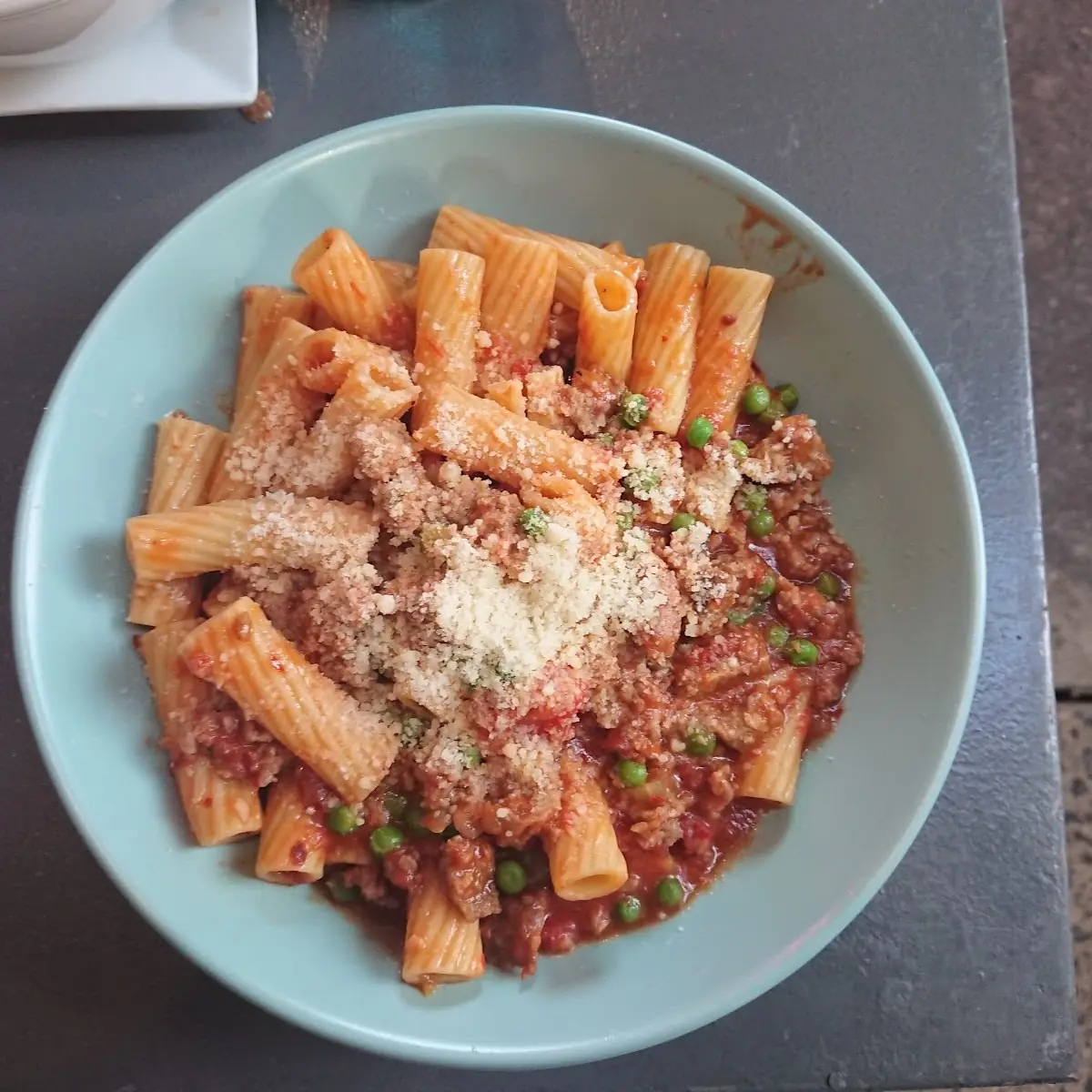 Spicy Rigatoni Bolognese