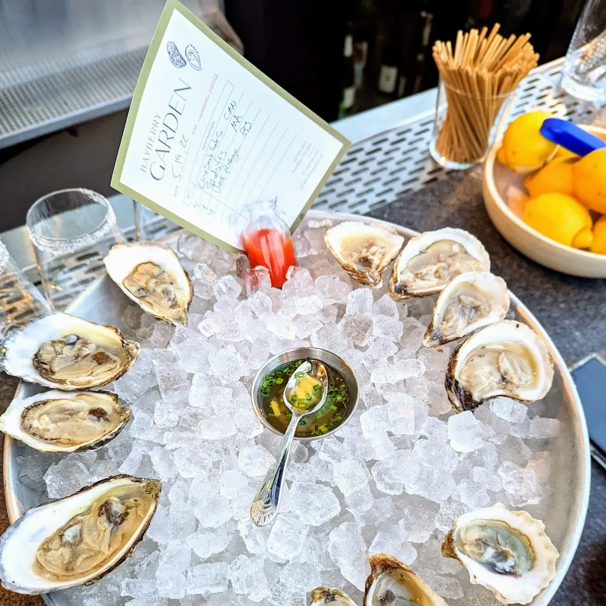 Dozen Raw Oysters with Lemon