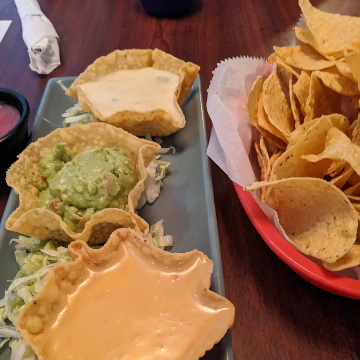 Cheese Dip and Guacamole
