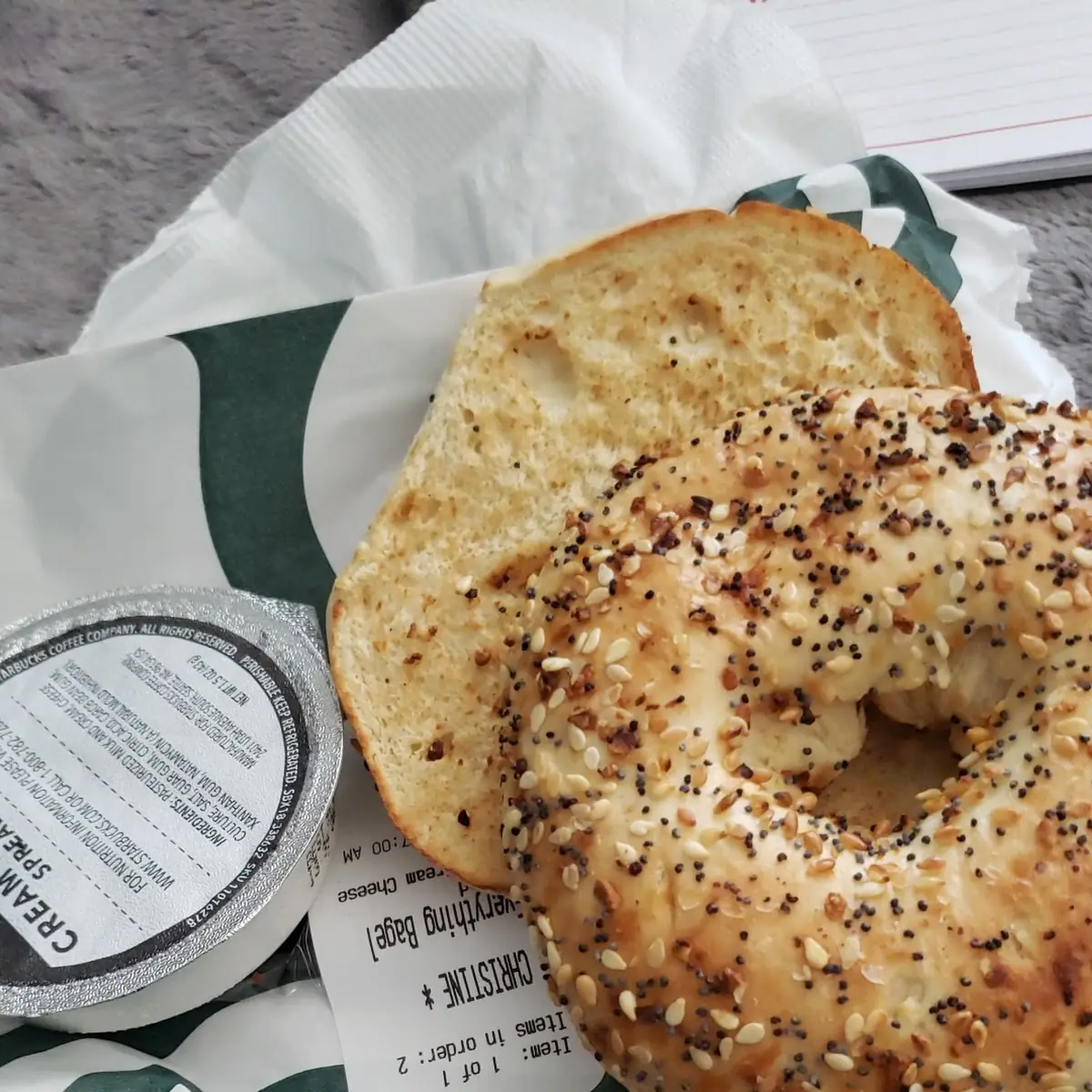 Everything Bagel with Cream Cheese