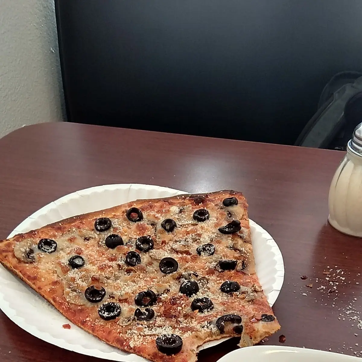 Slice with Black Olive and Mushrooms