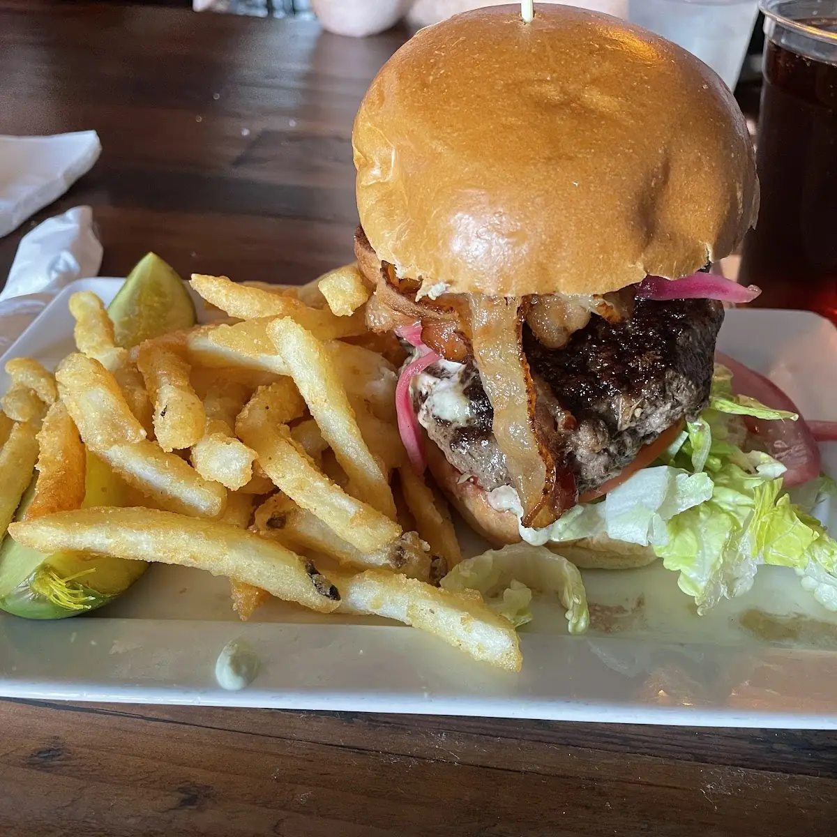 Bourbon and Blue Cheese Burger