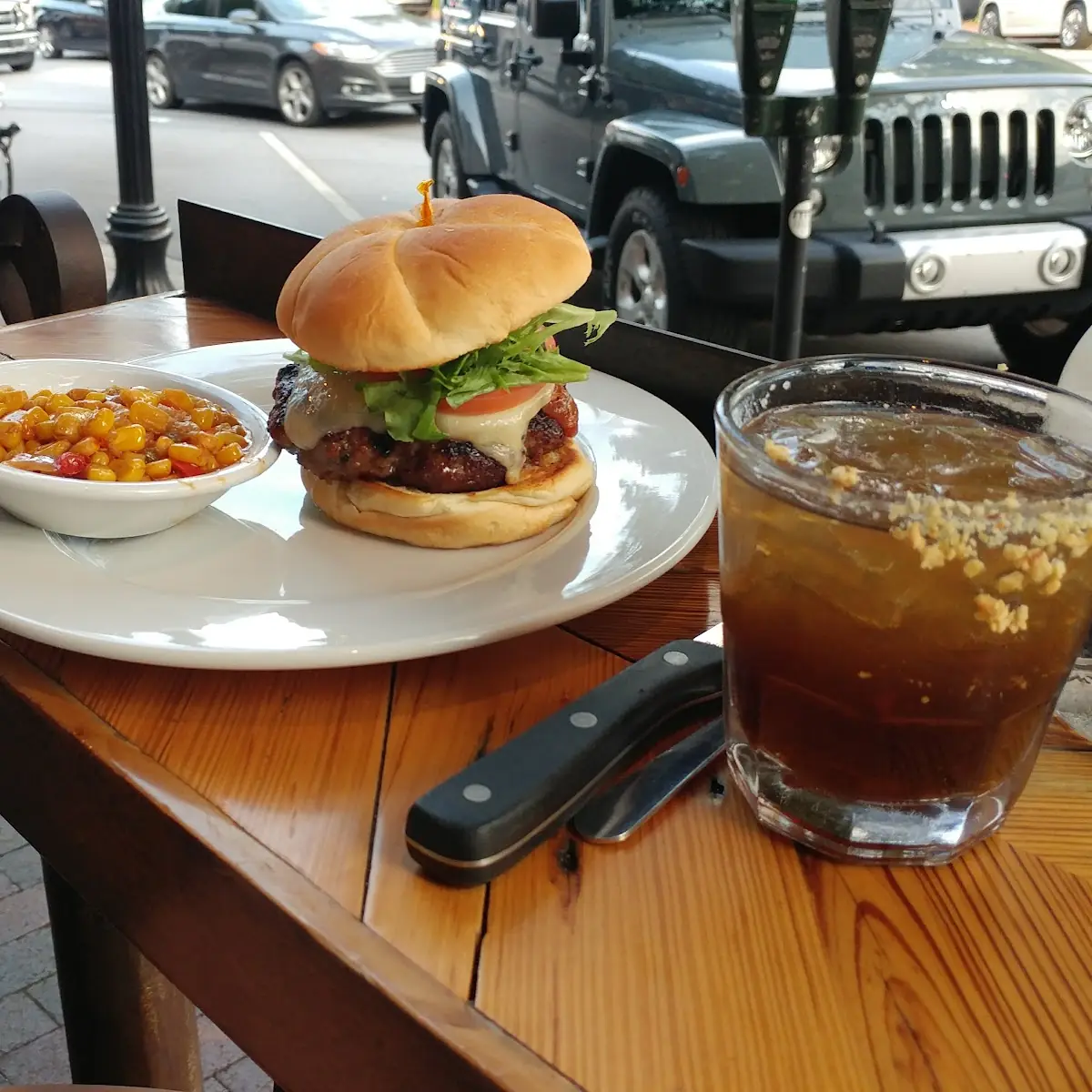 Burger and Side Veg