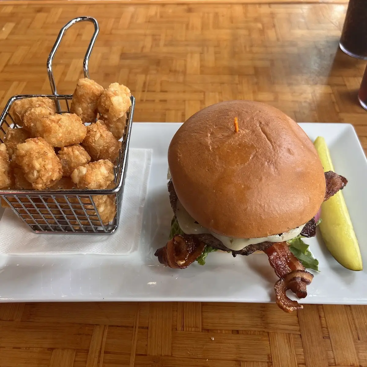 Bacon Cheeseburger with a Side