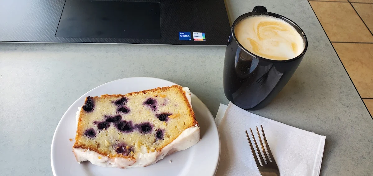 Lemon Blueberry Pound Cake Cappuccino