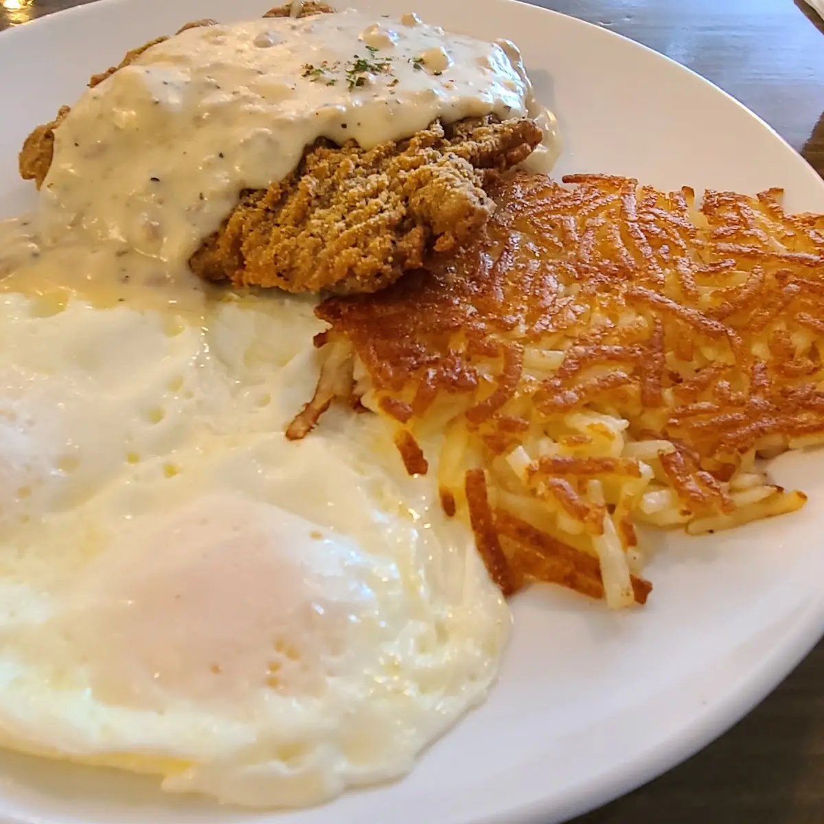 Chicken Fried Steak and Eggs Any Style