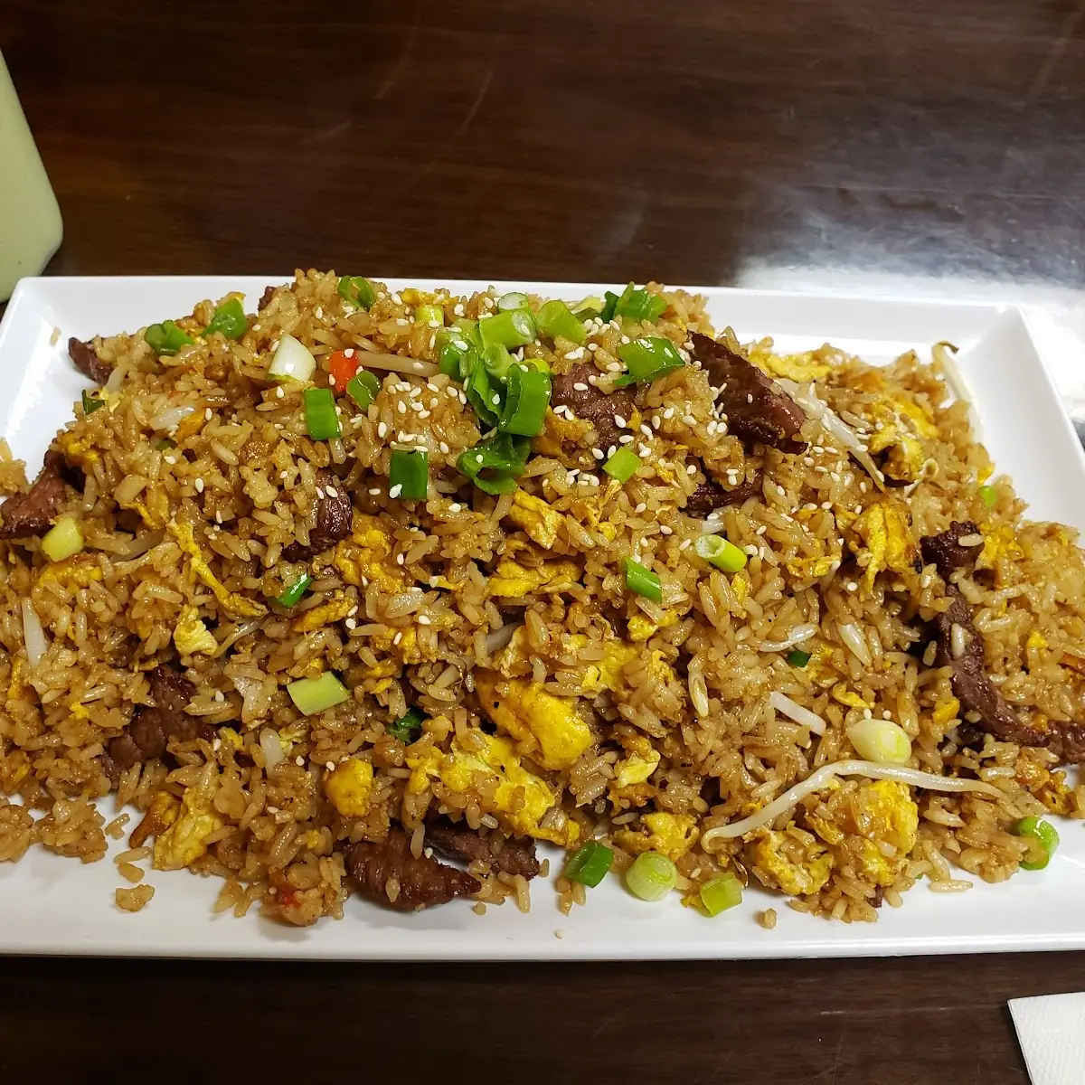 Arroz Chaufa De Carne Peruvian Style Beef Fried Rice