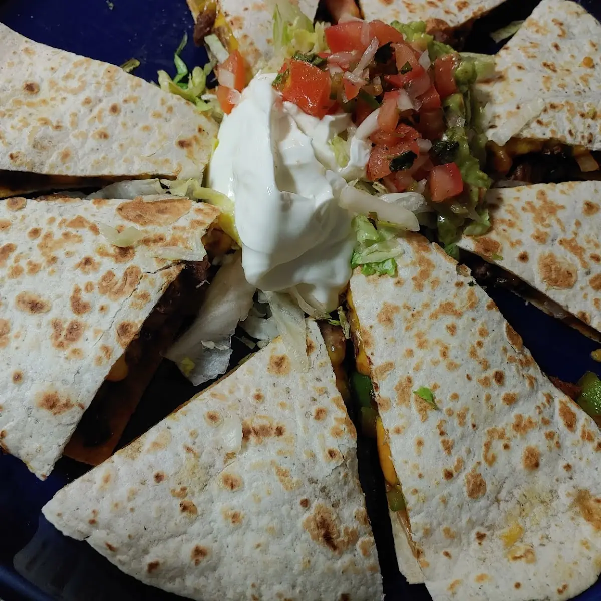 Chicken Quesadilla and Burrito
