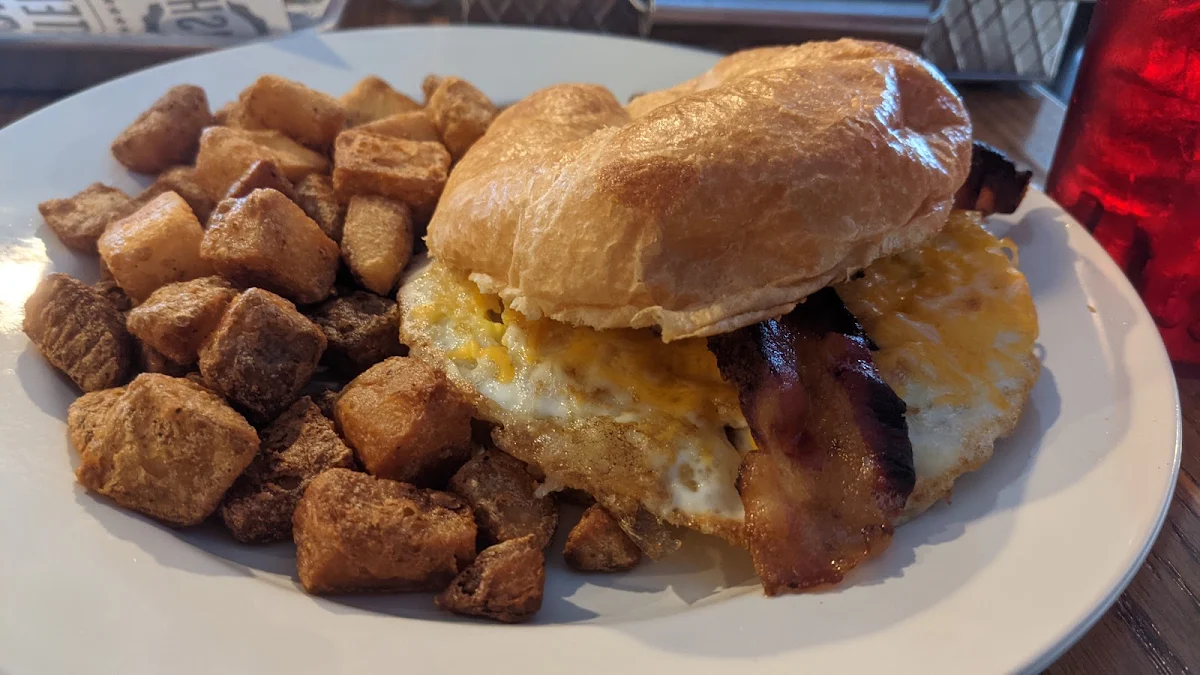 Bacon Egg and Cheese Croissant Sandwich