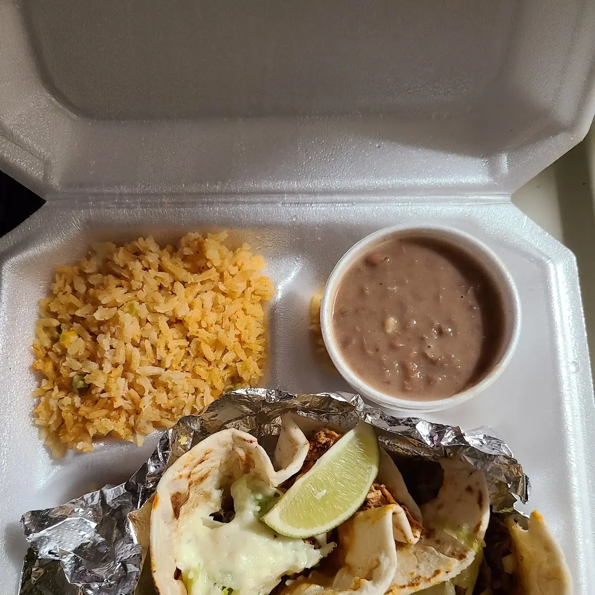 Chicken Tacos Rice & Beans