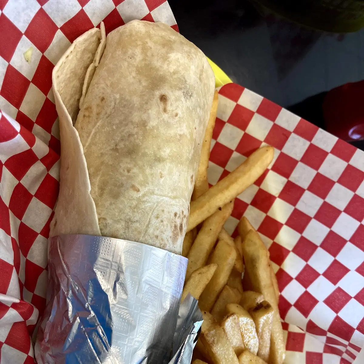 Chicken Bacon Ranch Wrap with Fries