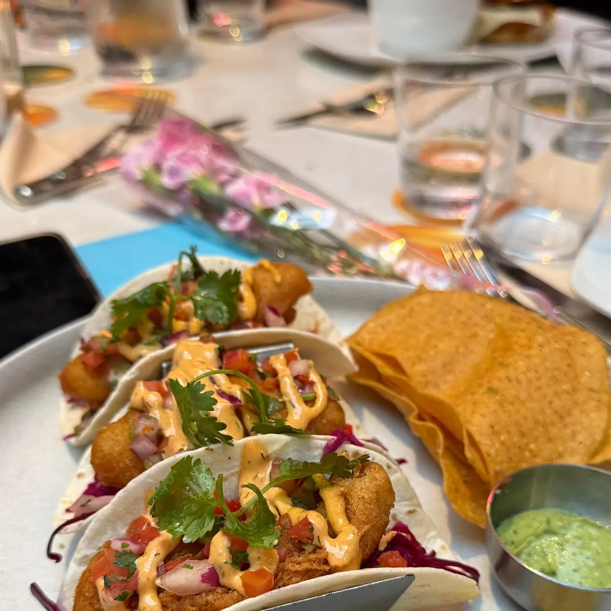 Happy Hour Baja Fish Tacos