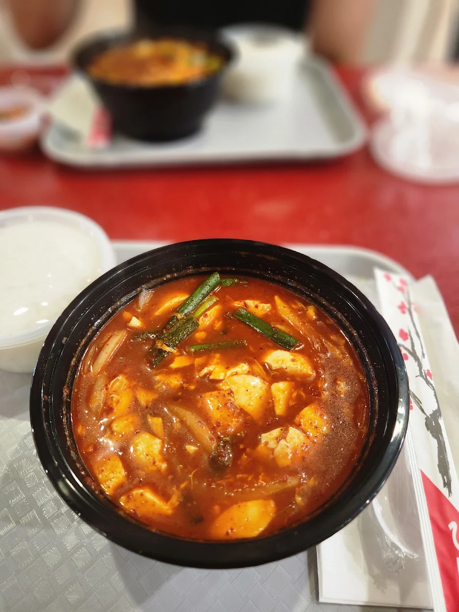 Seafood Spicy Soft Tofu Soup, Sushi & Bbbop