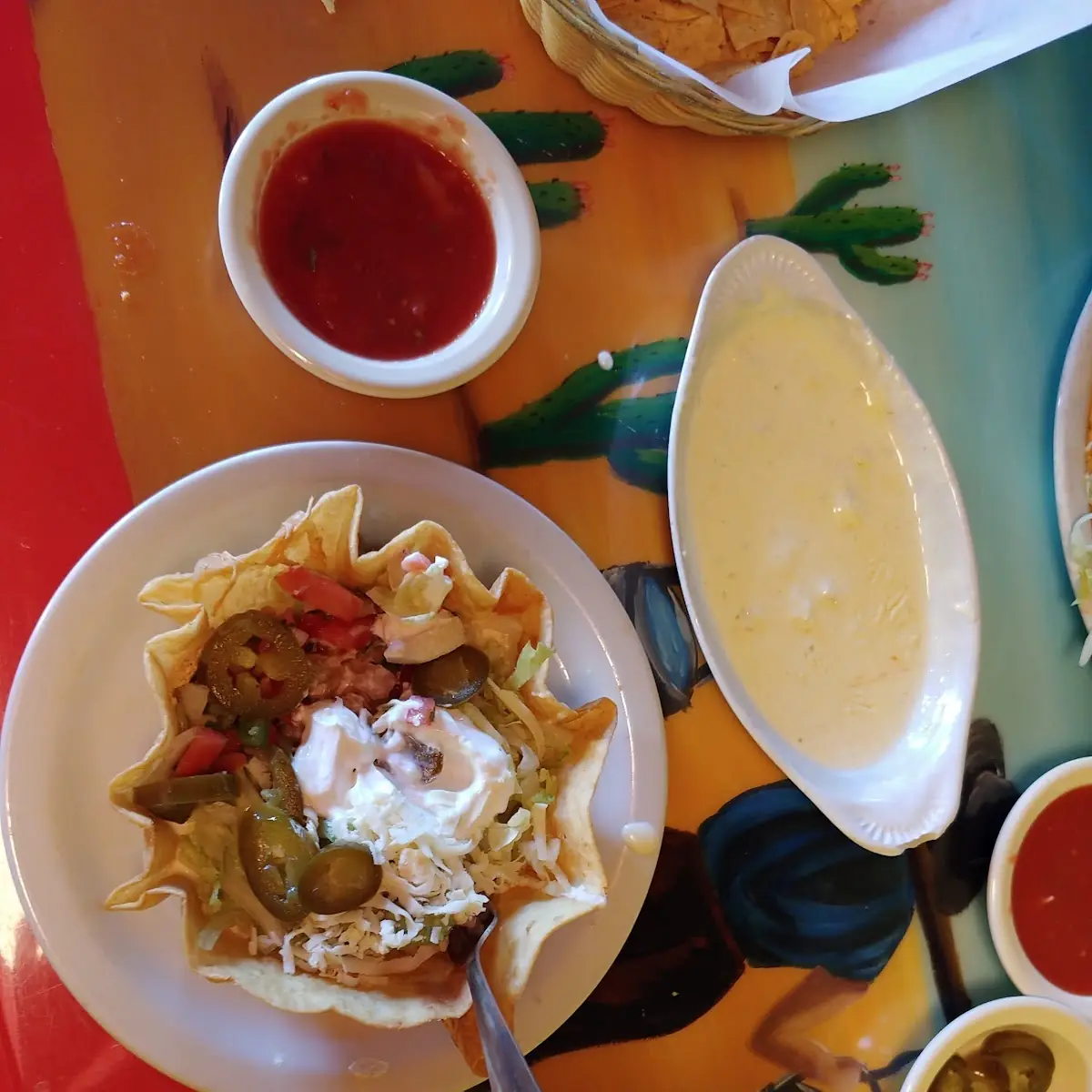 Taco Salad and Cheese Dip
