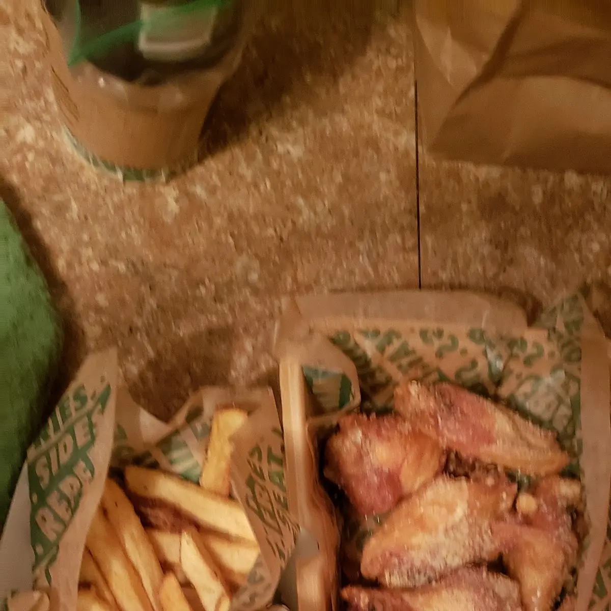Lemon Pepper Chicken Wings & Fries