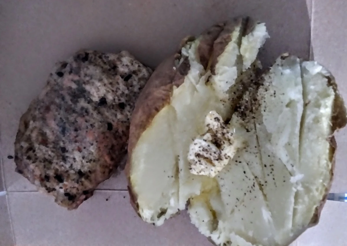 Grilled Pork Chop with Baked Potato