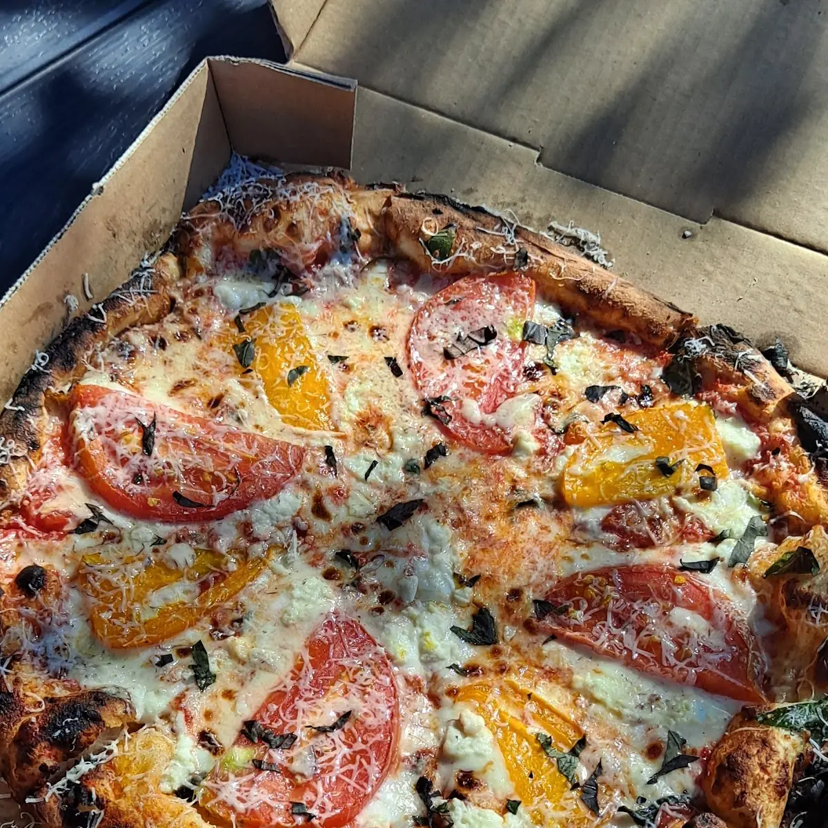 Heirloom Tomato Basil Pizza