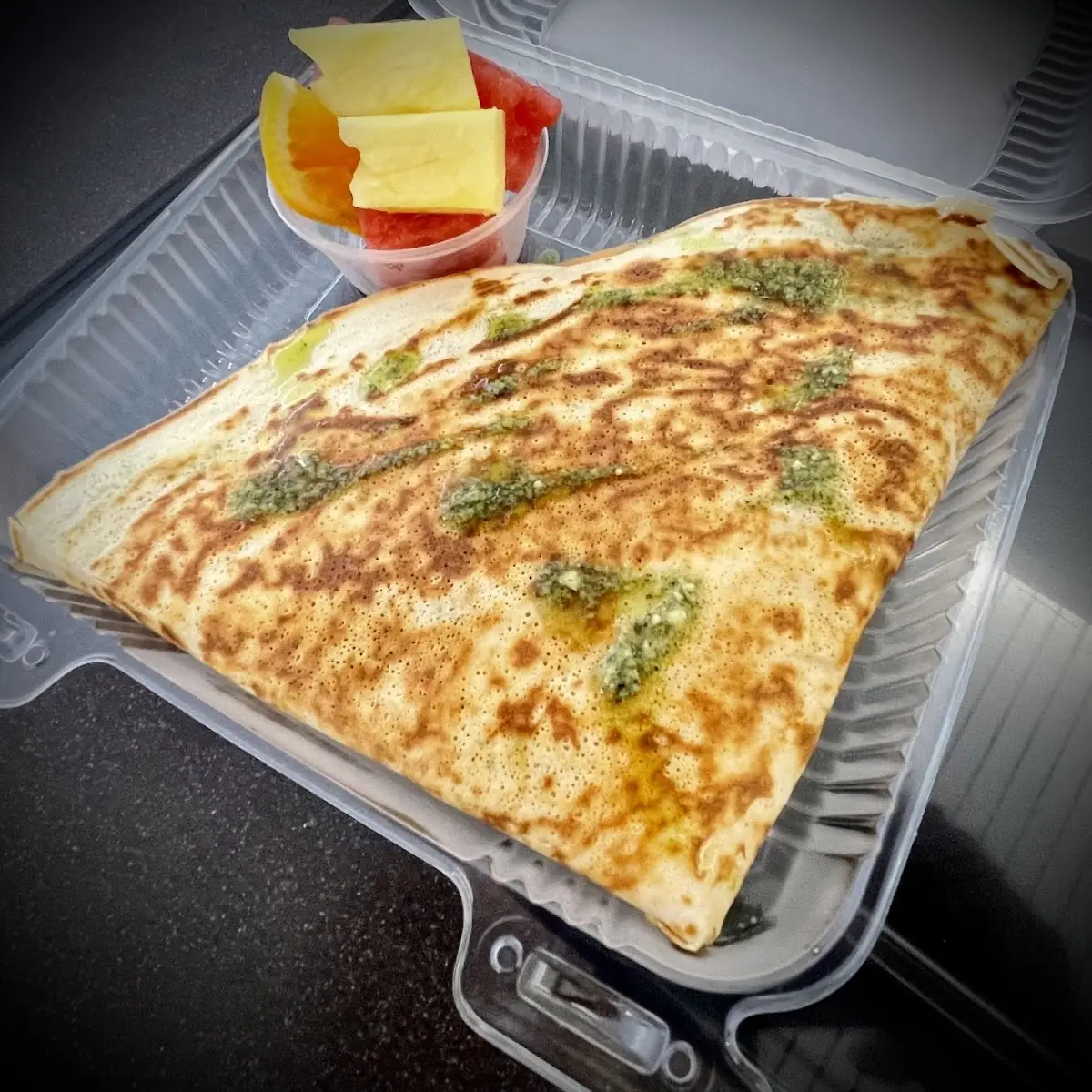 Pesto Chicken Crepe