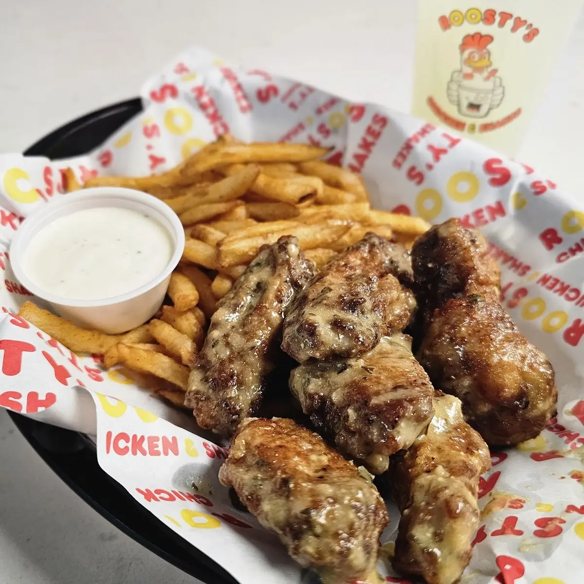 Garlic Parmesan Wings Dinner