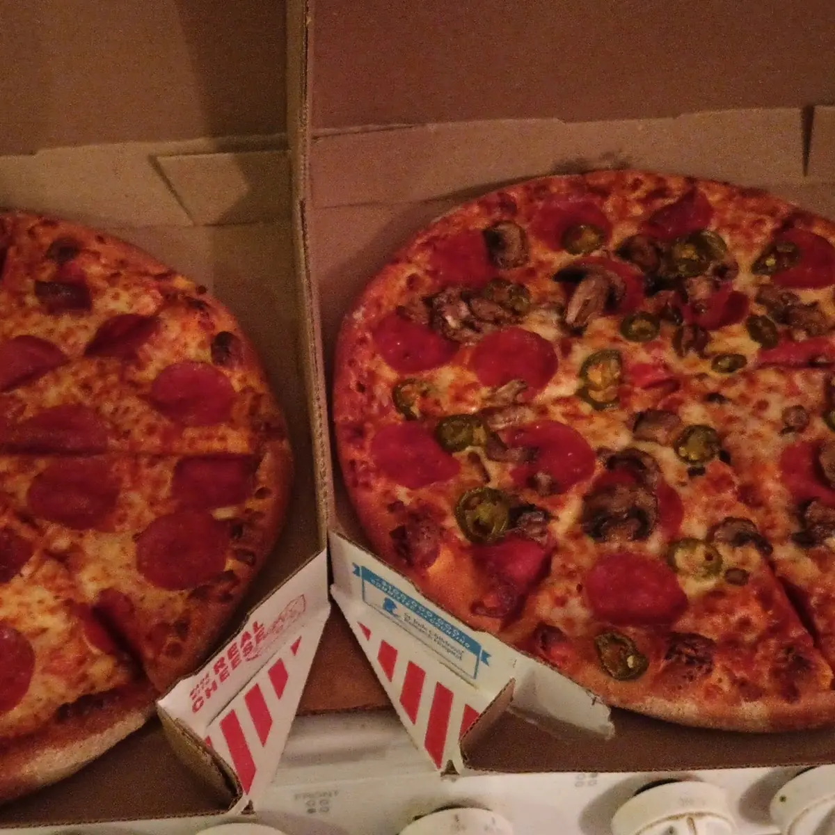 2 Deep Dish Pizzas That Are Regular Medium Pizza's for 36