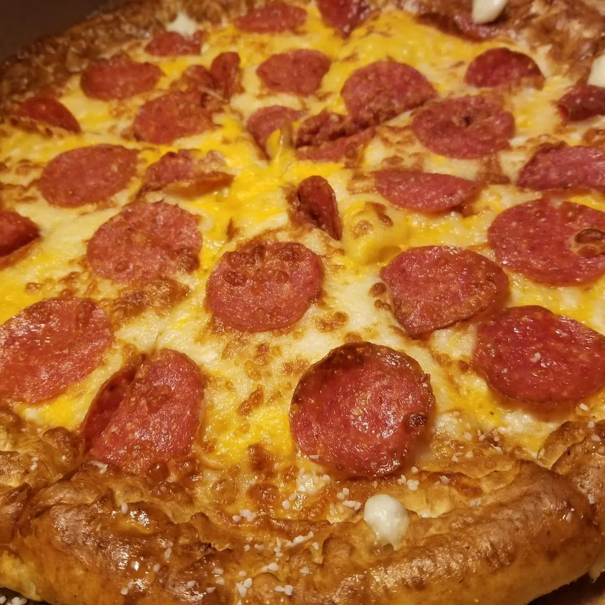 Pepperoni Pizza with Pretzel Crust