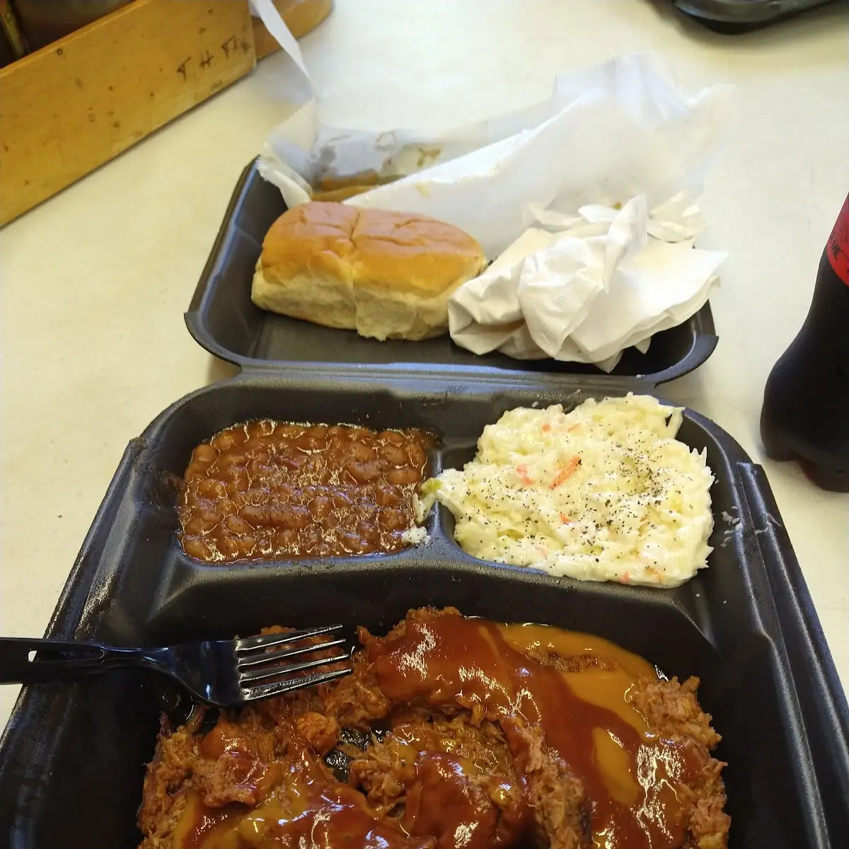 Pulled Pork Potato Salad & Baked Beans