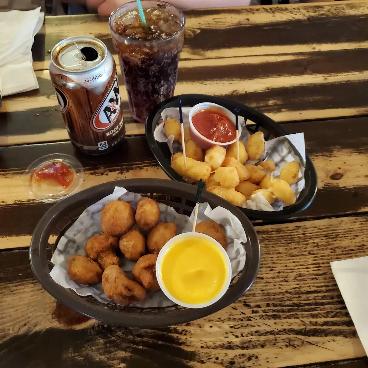 Breaded Mushrooms and Cheese Curds